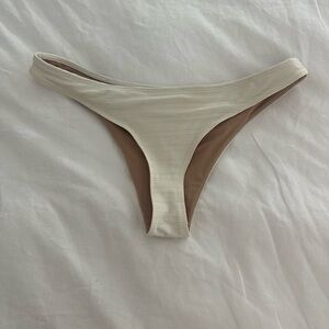 For Love And Lemons Cream and Tan Bikini Bottom